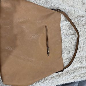 Destin 2 Faux Leather Hobo Bag Tan Faux Leather Handbag by Sole Society